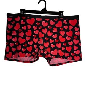 MeUndies Boxer Briefs Red Heart Print‎ Black Men's Size 4X